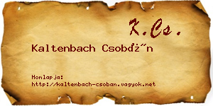 Kaltenbach Csobán névjegykártya